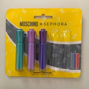 Moschino + Sephora Liquid Marker Lipstick 3 Piece New in box Limited Edition